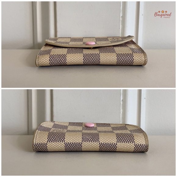 Authentic Louis Vuitton Damier Azur Coated Canvas Leather Rosalie Coin Purse - Picture 5 of 12